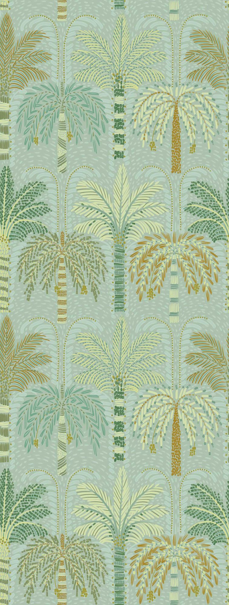 340293 Palm Tree Grey Mural by Eijffinger