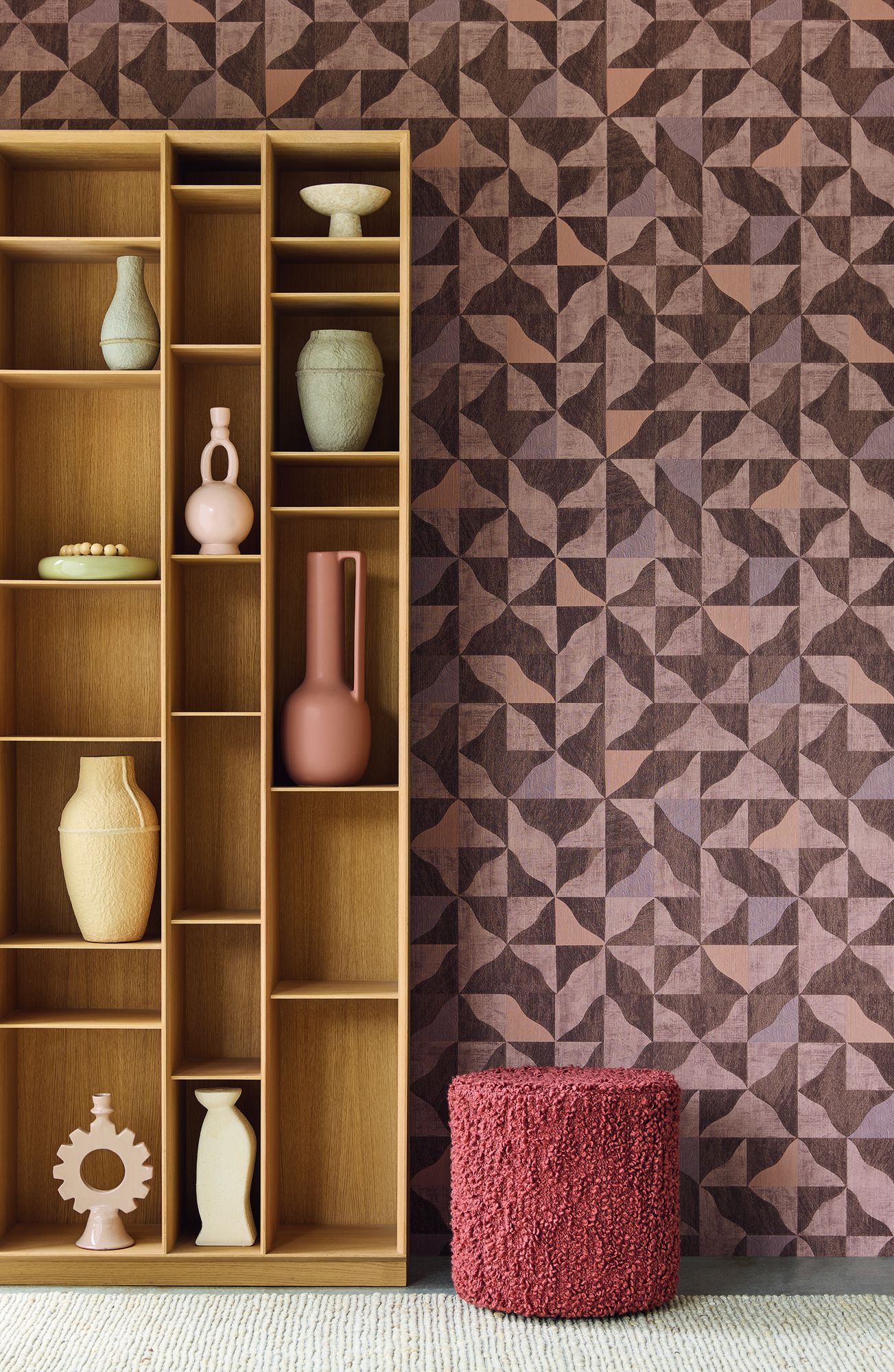 340323 Carve Mauve Wallpaper by Eijffinger