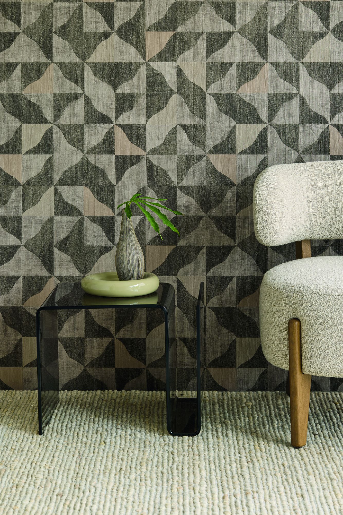 340324 Carve Brown Wallpaper by Eijffinger