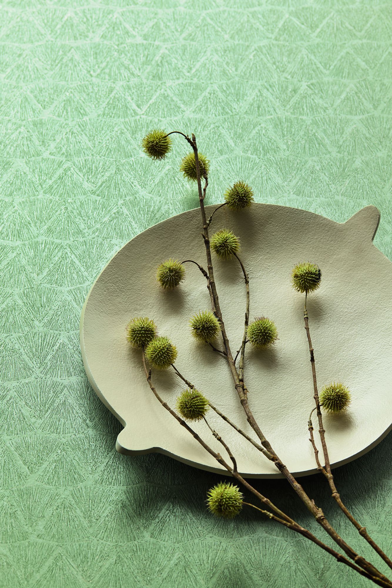 340348 Scallop Green Wallpaper by Eijffinger