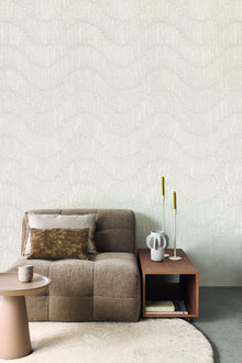 340370 Wavy Ribbon Ivory Mural by Eijffinger