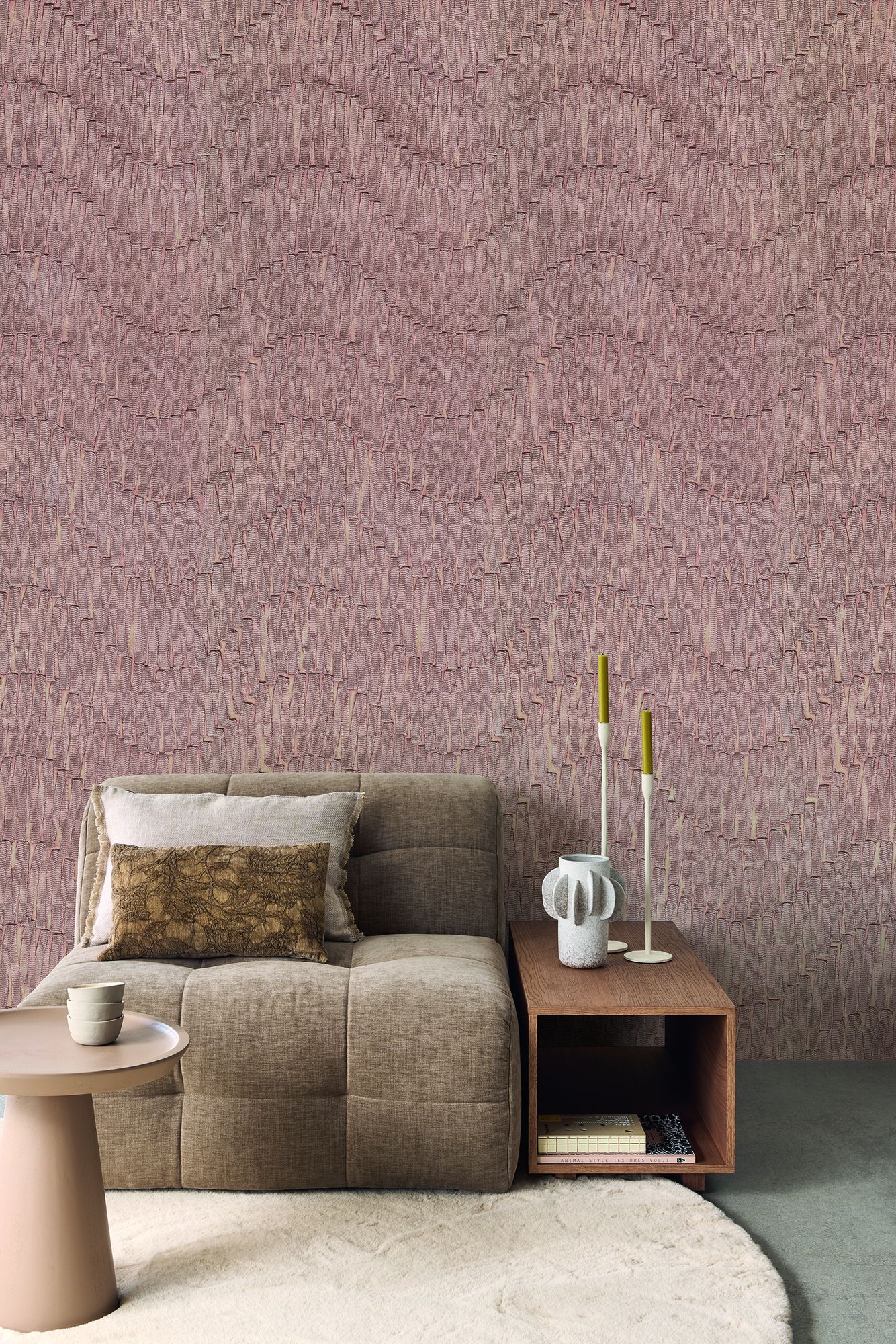 340372 Wavy Ribbon Copper Mural by Eijffinger