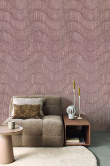 340372 Wavy Ribbon Copper Mural by Eijffinger
