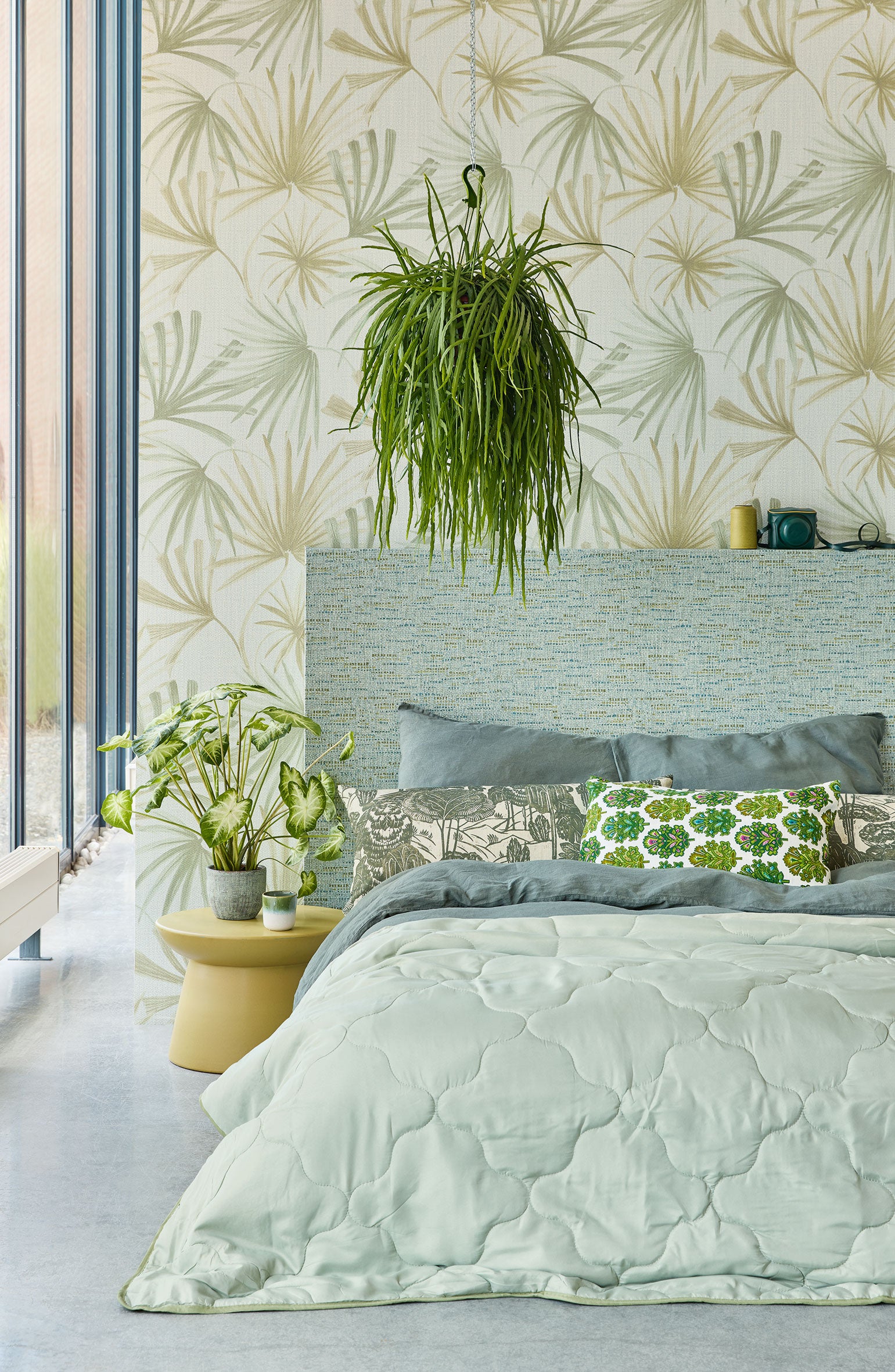 340511 Retro Palms Blue Groovy Wallpaper by Eijffinger