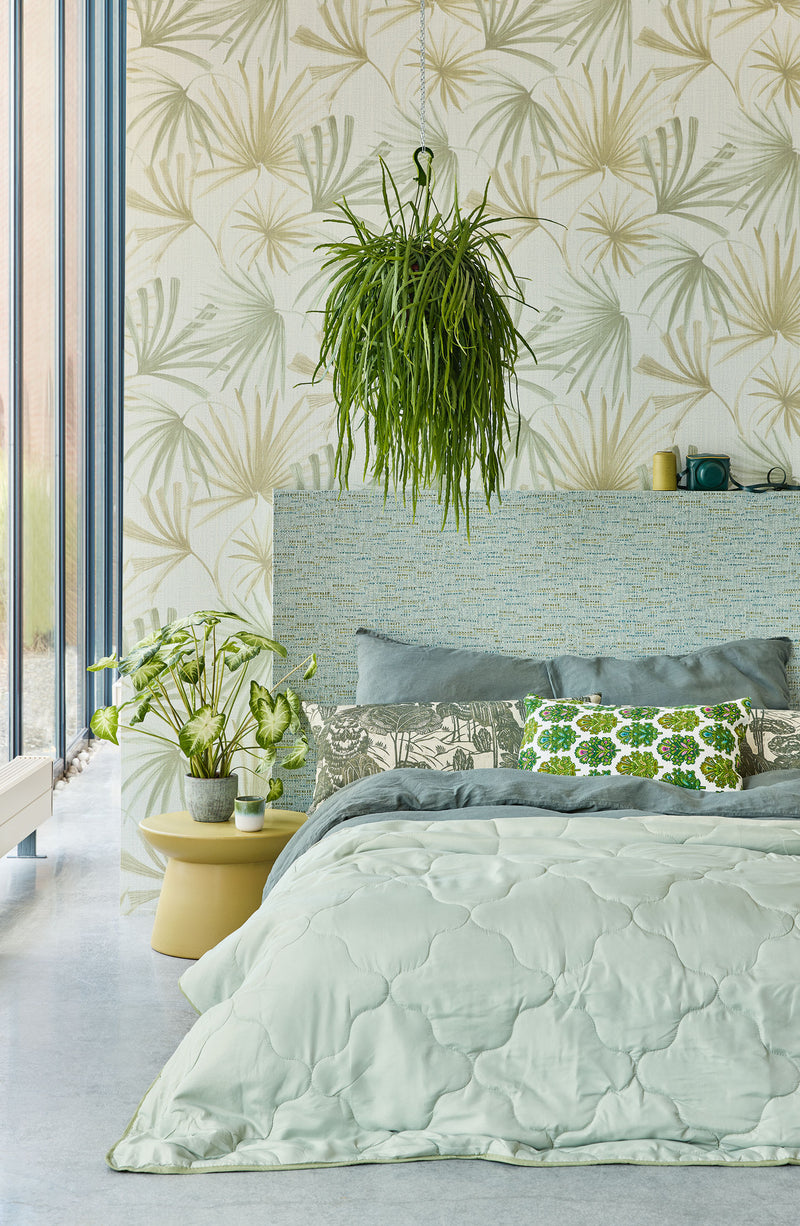 340511 Retro Palms Blue Groovy Wallpaper by Eijffinger