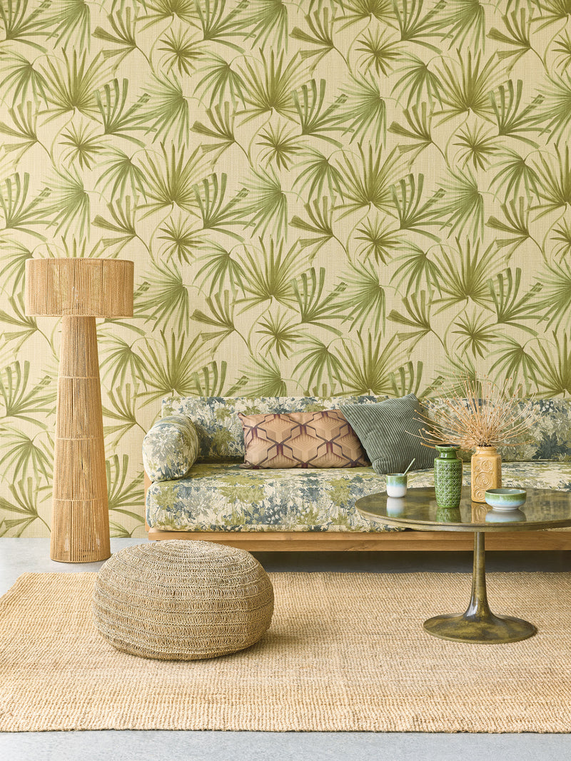 340513 Retro Palms Green Groovy Wallpaper by Eijffinger