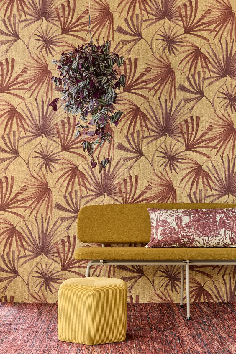 340514 Retro Palms Red Groovy Wallpaper by Eijffinger