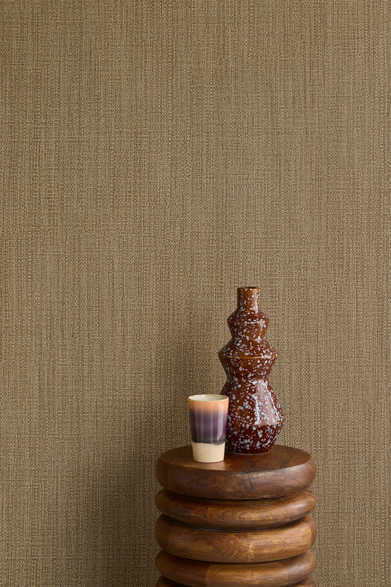340525 Plain Brown Groovy Wallpaper by Eijffinger