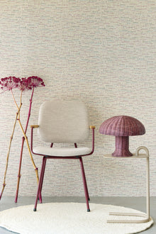 340530 Retro Texture White Pink Groovy Wallpaper by Eijffinger