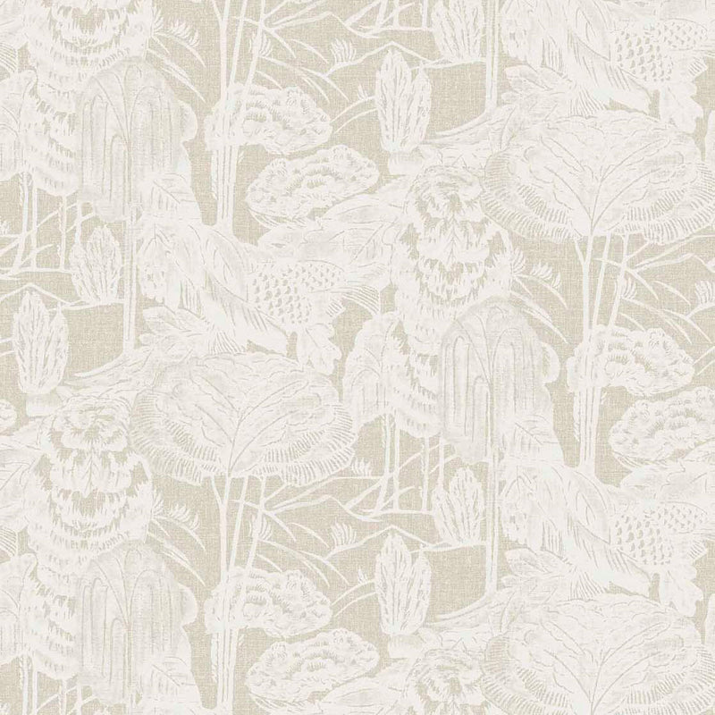 340540 Nostalgic Evergreen Cream Groovy Wallpaper by Eijffinger