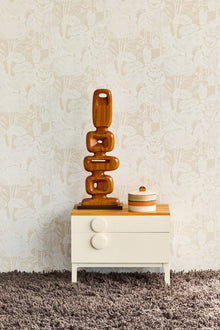 340540 Nostalgic Evergreen Cream Groovy Wallpaper by Eijffinger