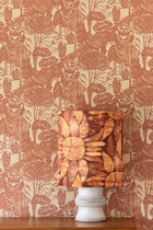 340543 Nostalgic Evergreen Terracotta Groovy Wallpaper by Eijffinger