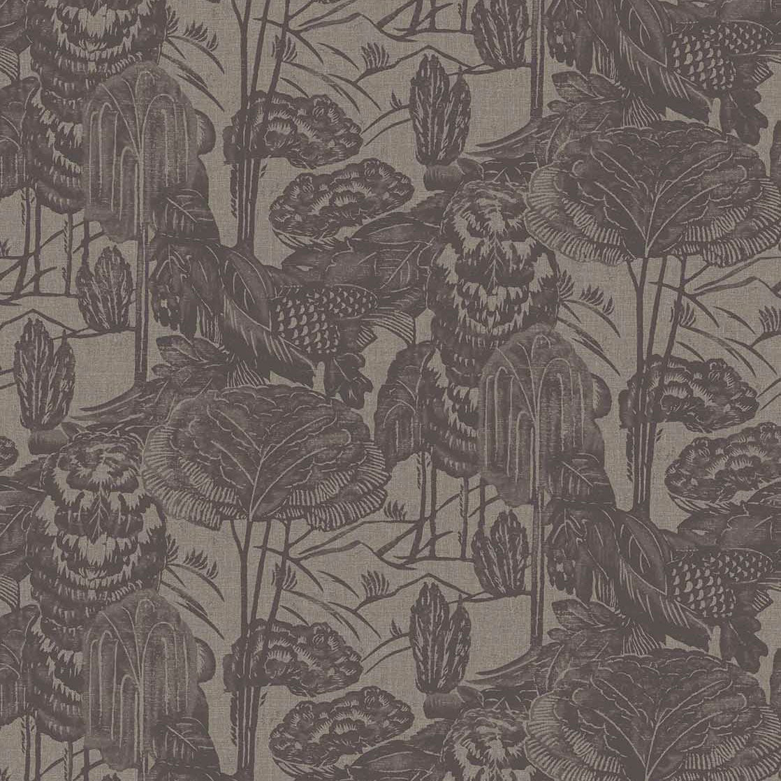 340545 Nostalgic Evergreen Brown Groovy Wallpaper by Eijffinger