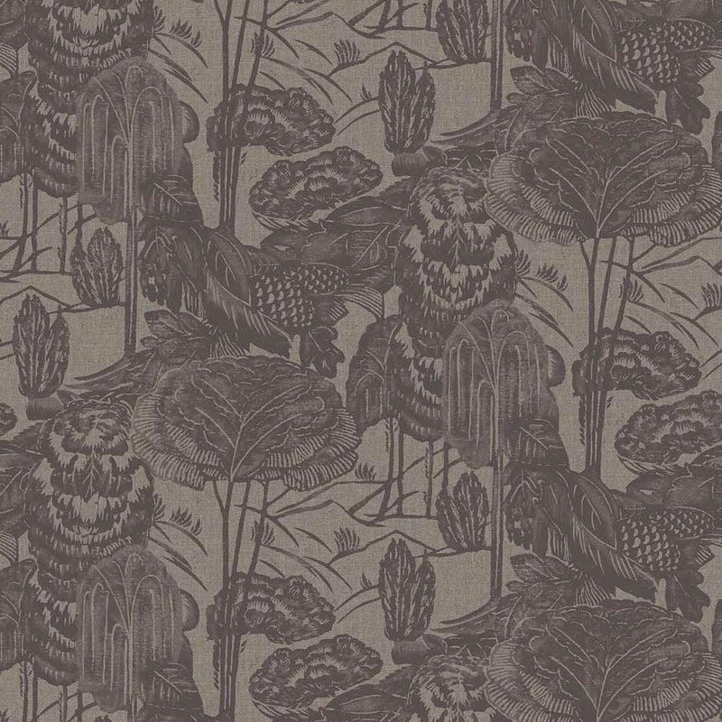 340545 Nostalgic Evergreen Brown Groovy Wallpaper by Eijffinger
