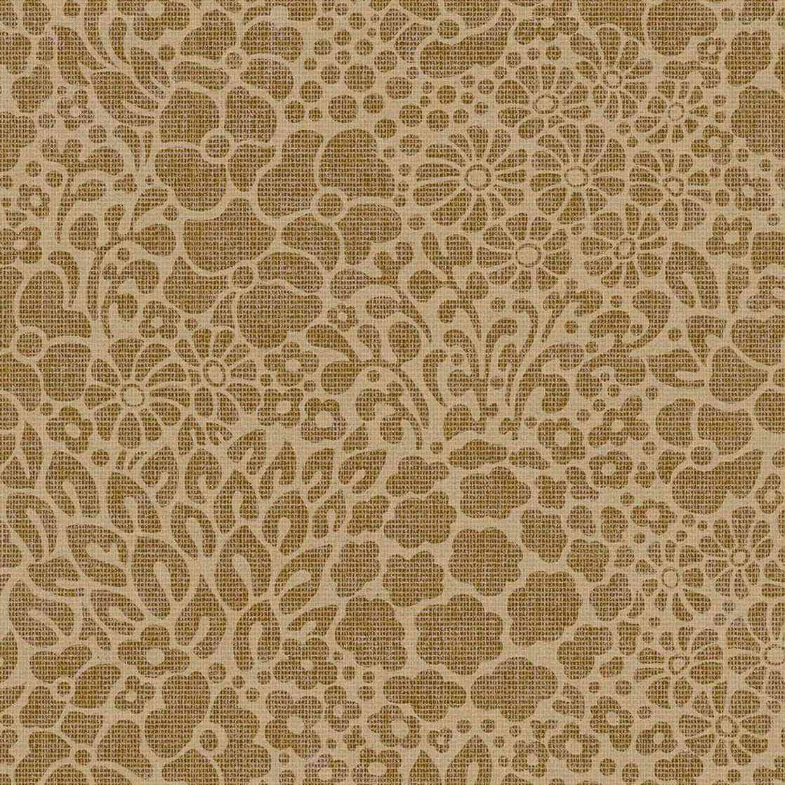 340552 Seventies Floral Taupe Groovy Wallpaper by Eijffinger