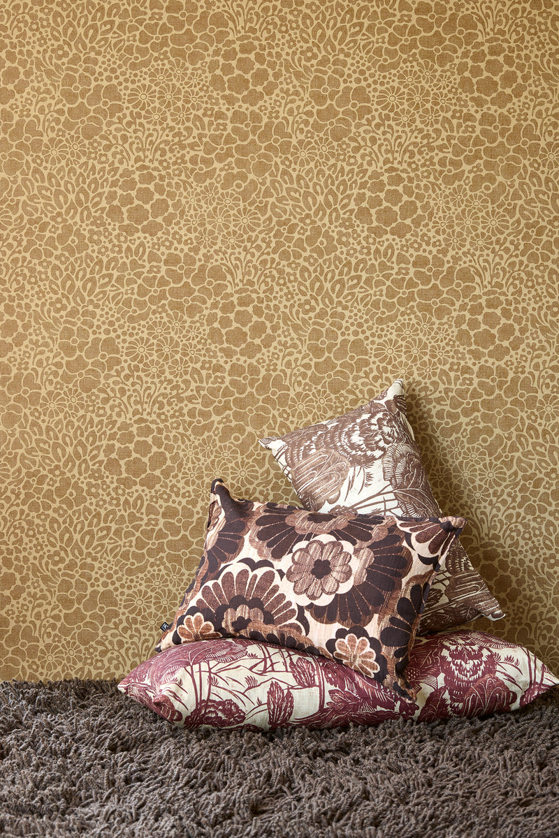 340552 Seventies Floral Taupe Groovy Wallpaper by Eijffinger