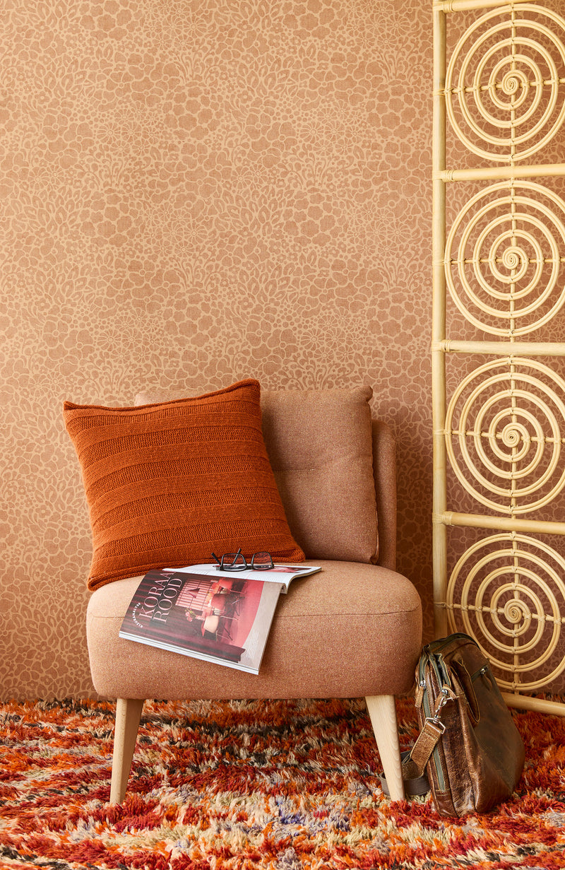 340553 Seventies Floral Terracotta Groovy Wallpaper by Eijffinger