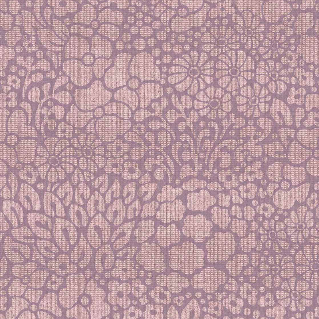 340555 Seventies Floral Lilac Groovy Wallpaper by Eijffinger