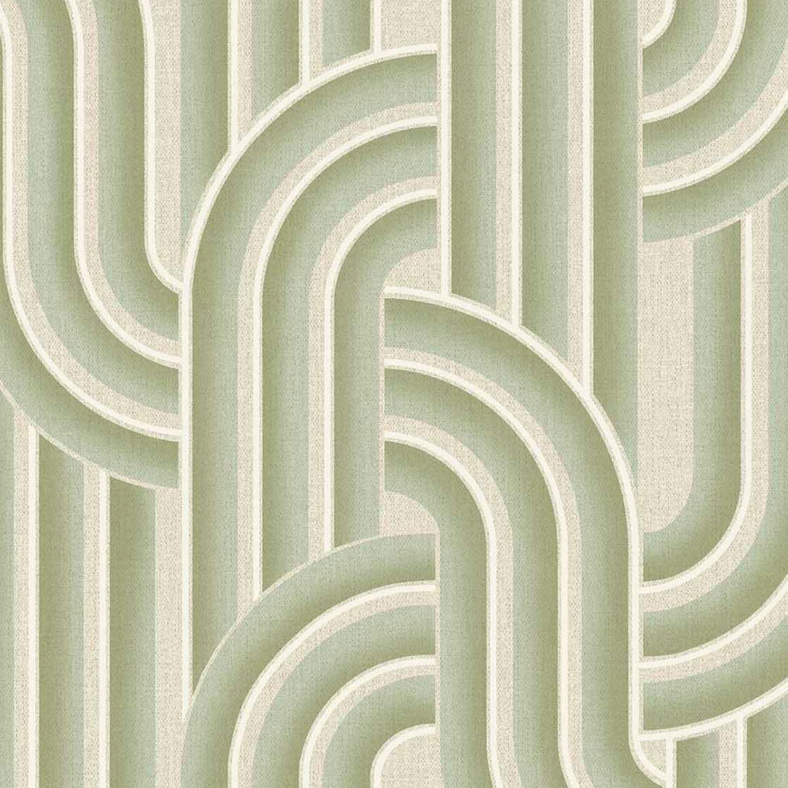 340561 Retro Arches Sage Groovy Wallpaper by Eijffinger