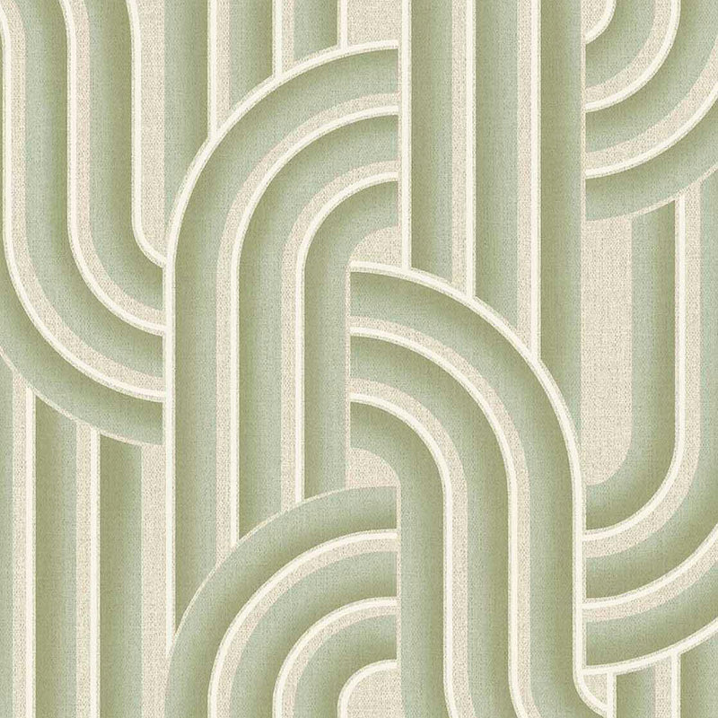 340561 Retro Arches Sage Groovy Wallpaper by Eijffinger