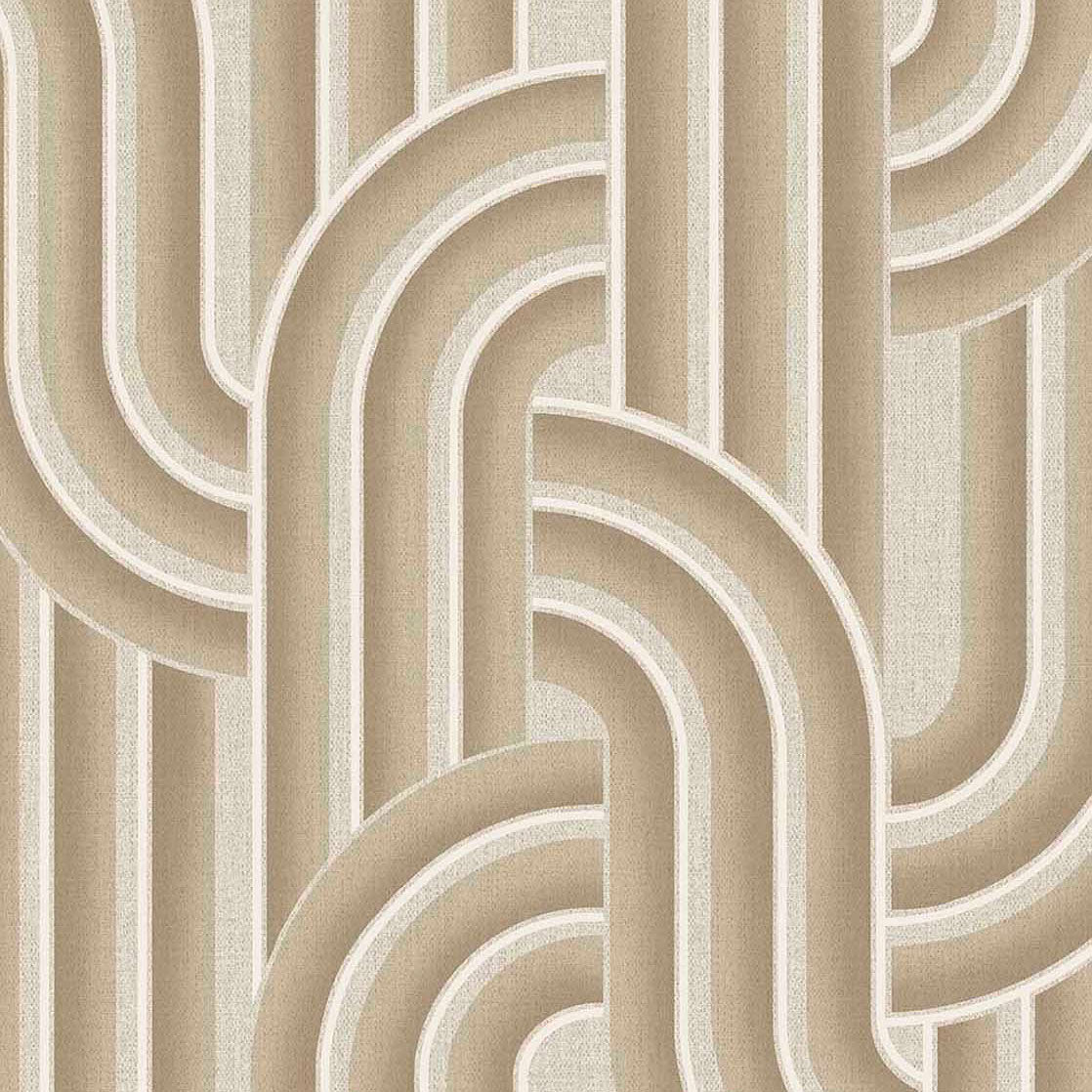 340564 Retro Arches Taupe Groovy Wallpaper by Eijffinger