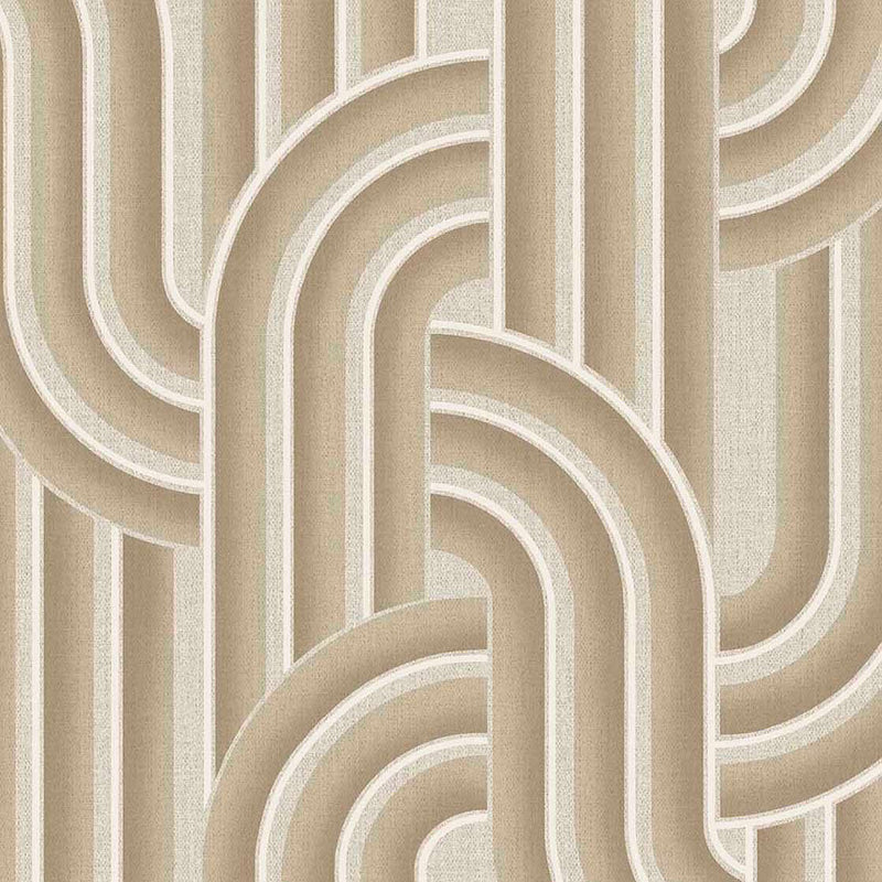 340564 Retro Arches Taupe Groovy Wallpaper by Eijffinger