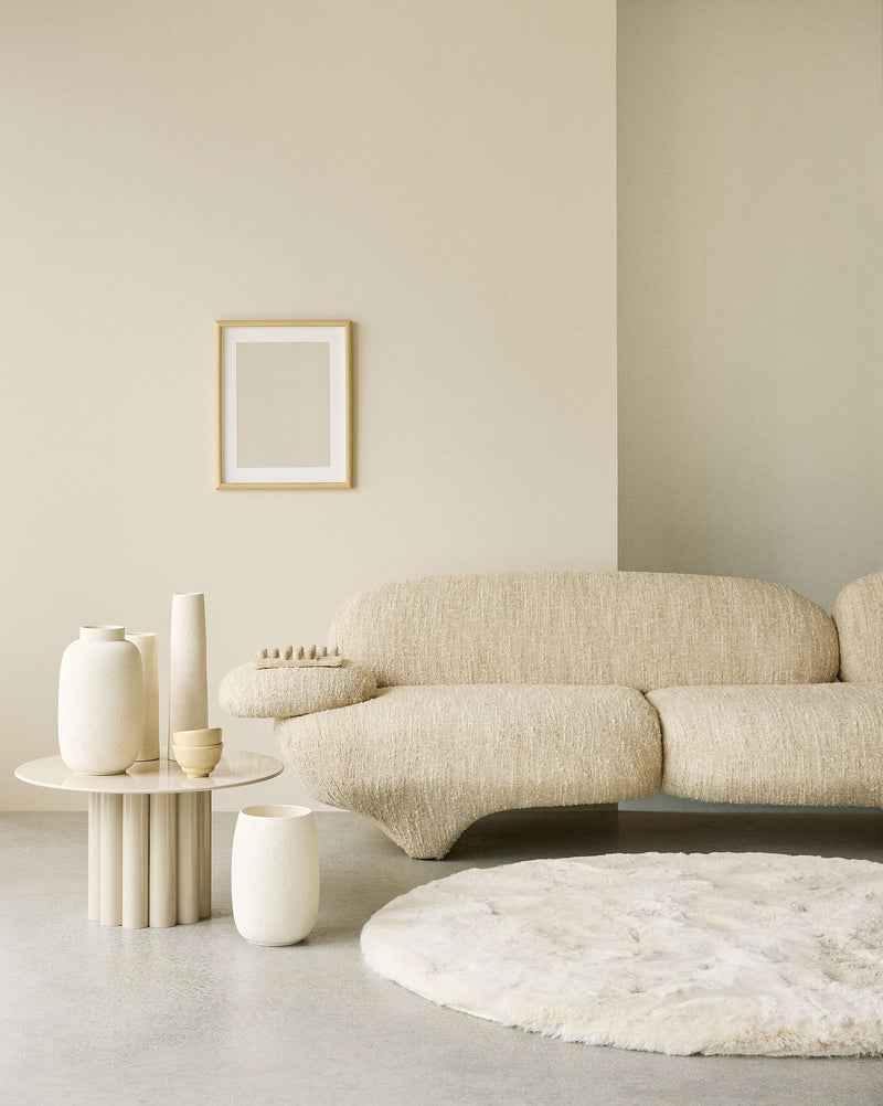 340612 Plain Texture Cream Linen Look Wallpaper by Eijffinger