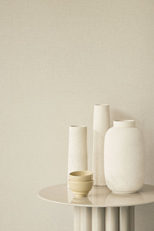340612 Plain Texture Cream Linen Look Wallpaper by Eijffinger