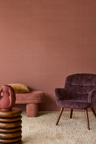 340625 Plain Texture Rose Linen Look Wallpaper by Eijffinger