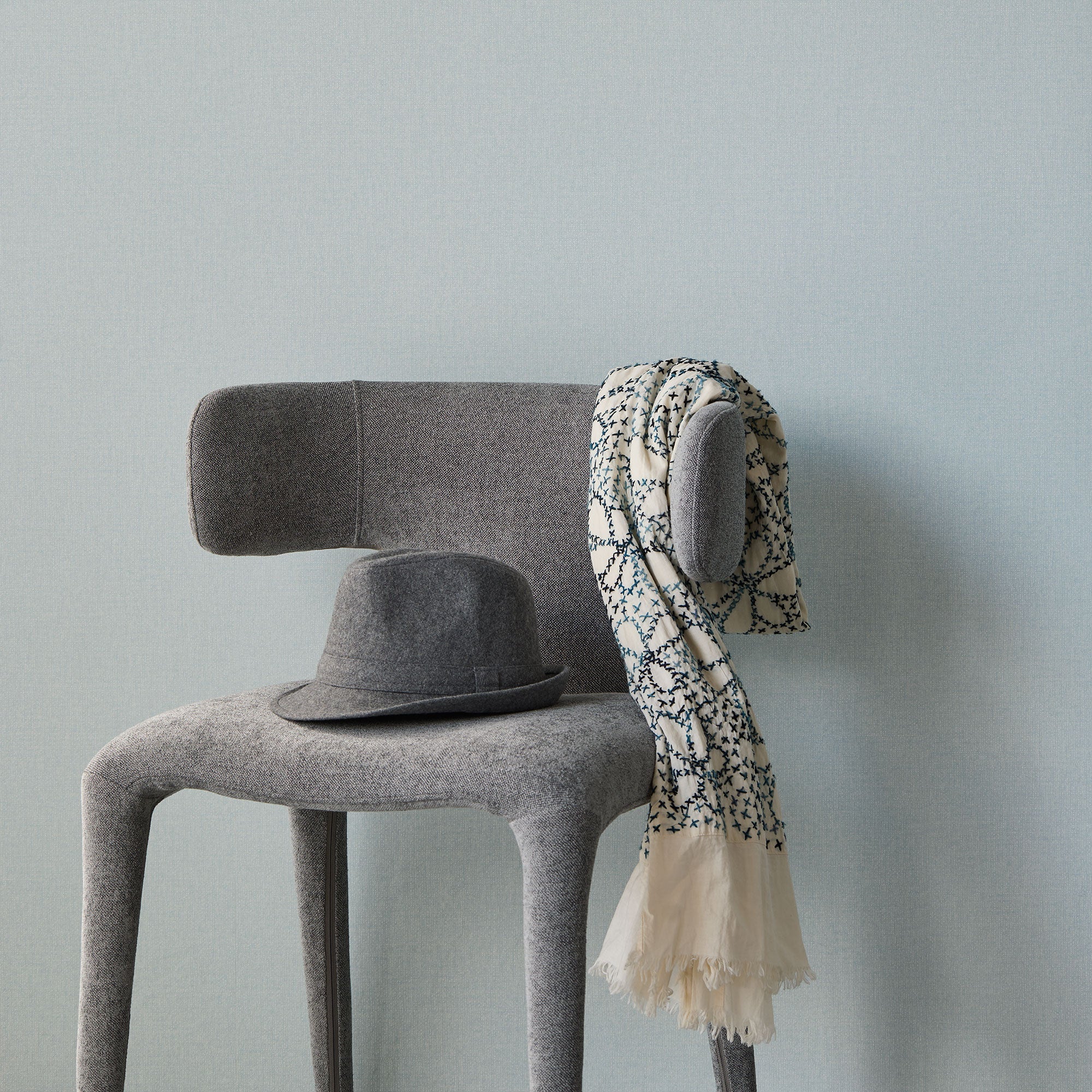 340640 Plain Texture Ice Linen Look Wallpaper by Eijffinger