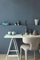 340642 Plain Texture Midnight Blue Linen Look Wallpaper by Eijffinger