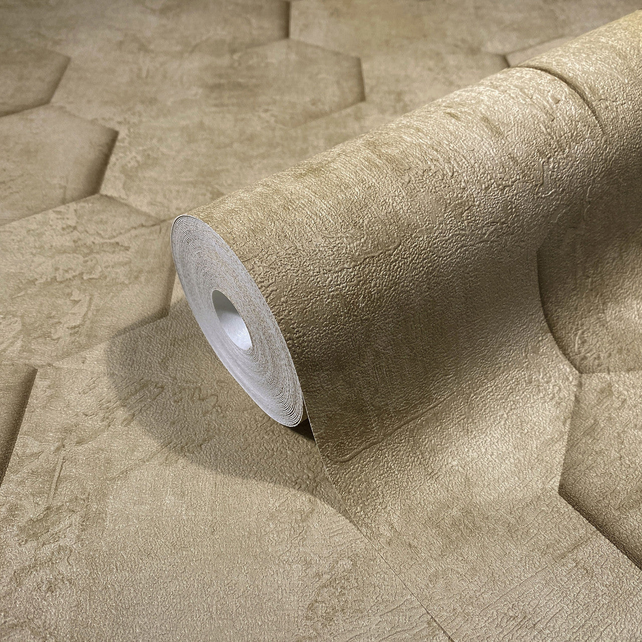 34163 3D Geometric Hexagon The New Design Book Brown Wallpaper By Galerie