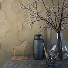 34163 3D Geometric Hexagon The New Design Book Brown Wallpaper By Galerie