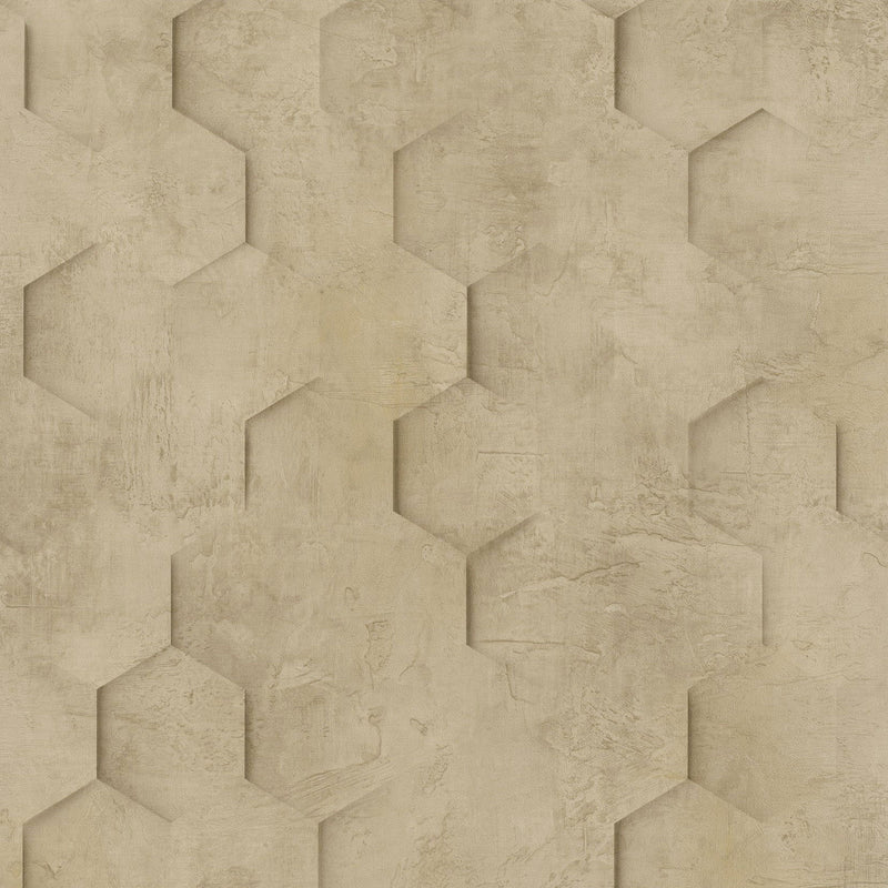 34163 3D Geometric Hexagon The New Design Book Brown Wallpaper By Galerie