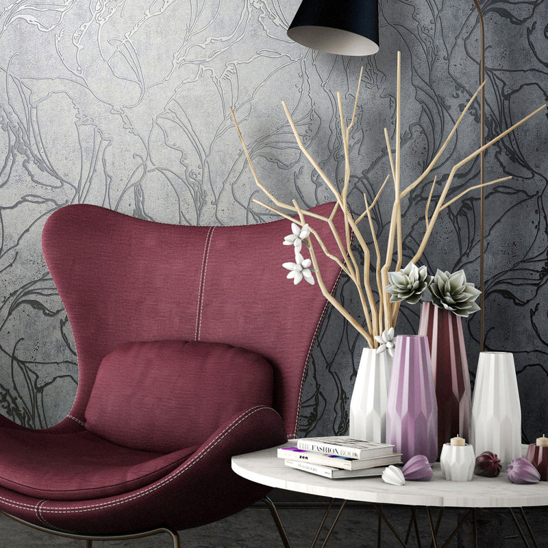 34254 Graphic The New Design Book Grey Wallpaper By Galerie