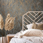 34256 Graphic The New Design Book Black and Copper Wallpaper By Galerie