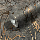 34256 Graphic The New Design Book Black and Copper Wallpaper By Galerie