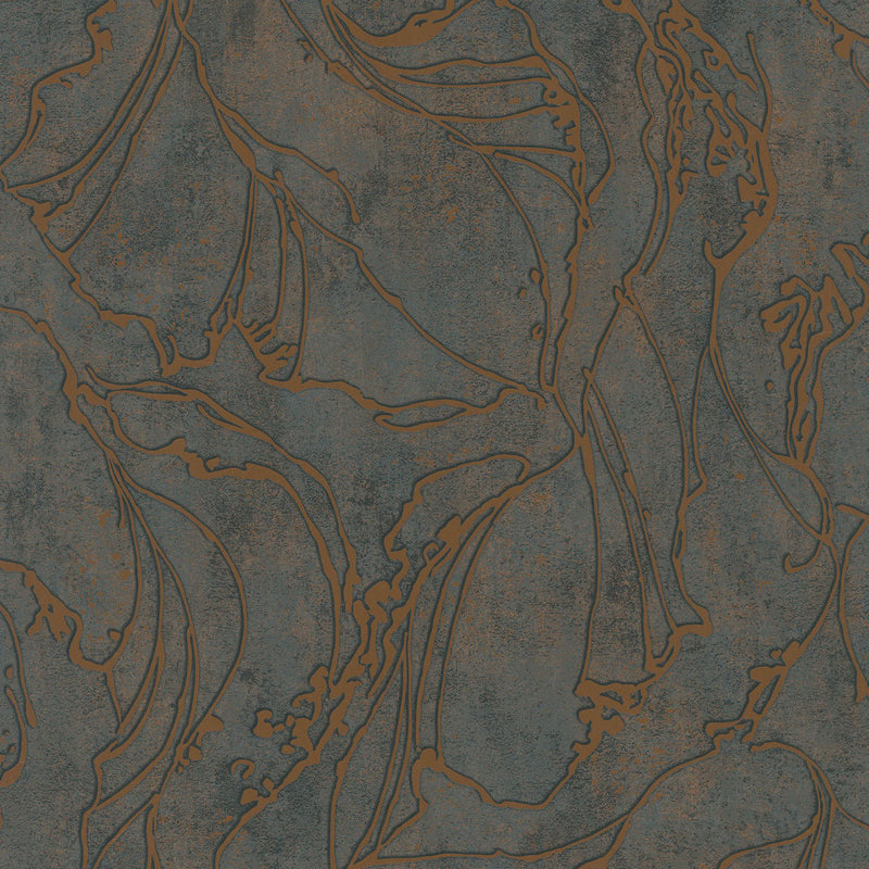 34256 Graphic The New Design Book Black and Copper Wallpaper By Galerie