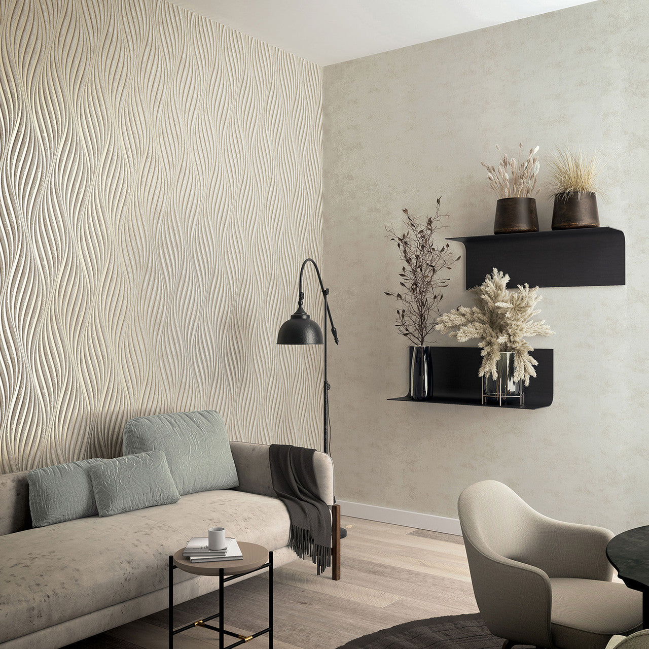 34259 Wave The New Design Book Beige Wallpaper By Galerie