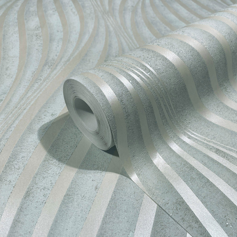 34260 Wave The New Design Book Light Green Wallpaper By Galerie