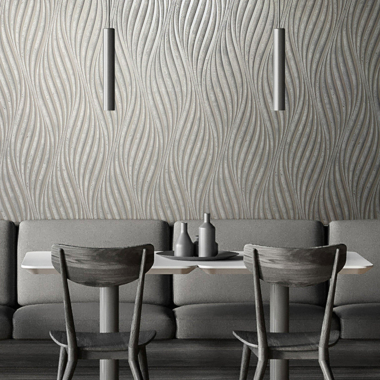 34261 Wave The New Design Book Grey Wallpaper By Galerie