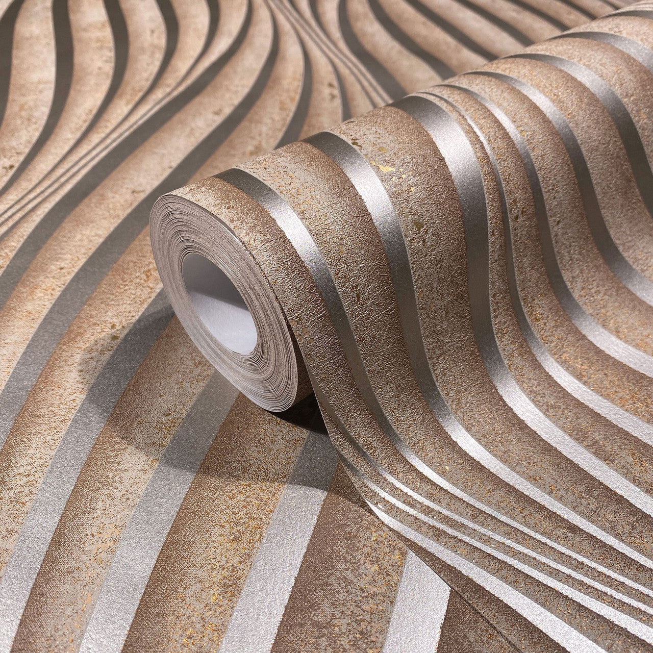 34262 Wave The New Design Book Brown Wallpaper By Galerie