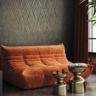 34263 Wave The New Design Book Black and Copper Wallpaper By Galerie