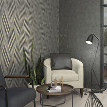 34264 Wave The New Design Book Black and Silver Wallpaper By Galerie