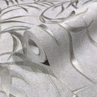 34286 Shimmer Leaf The New Design Book Warm Grey Wallpaper By Galerie