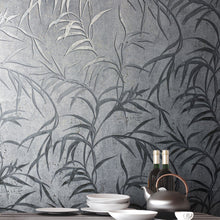34287 Shimmer Leaf The New Design Book Grey and Silver Wallpaper By Galerie