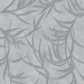 Shimmer Leaf Grey and Silver Wallpaper by Galerie