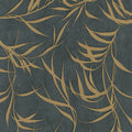 Shimmer Leaf Black and Gold Wallpaper by Galerie
