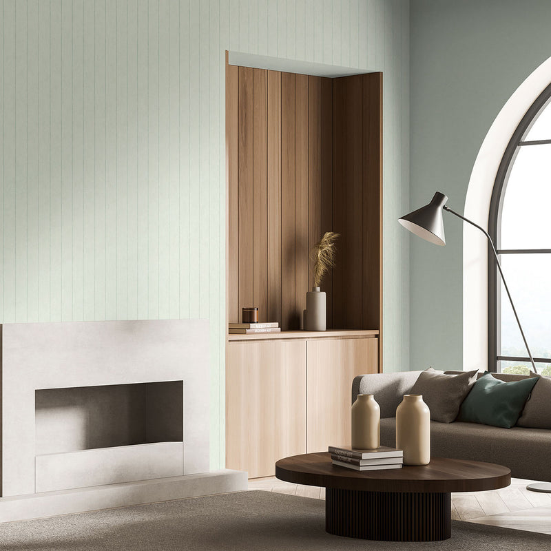 34405 Stripes Flora Green Wallpaper By Galerie