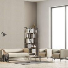 34406 Stripes Flora Grey Wallpaper By Galerie